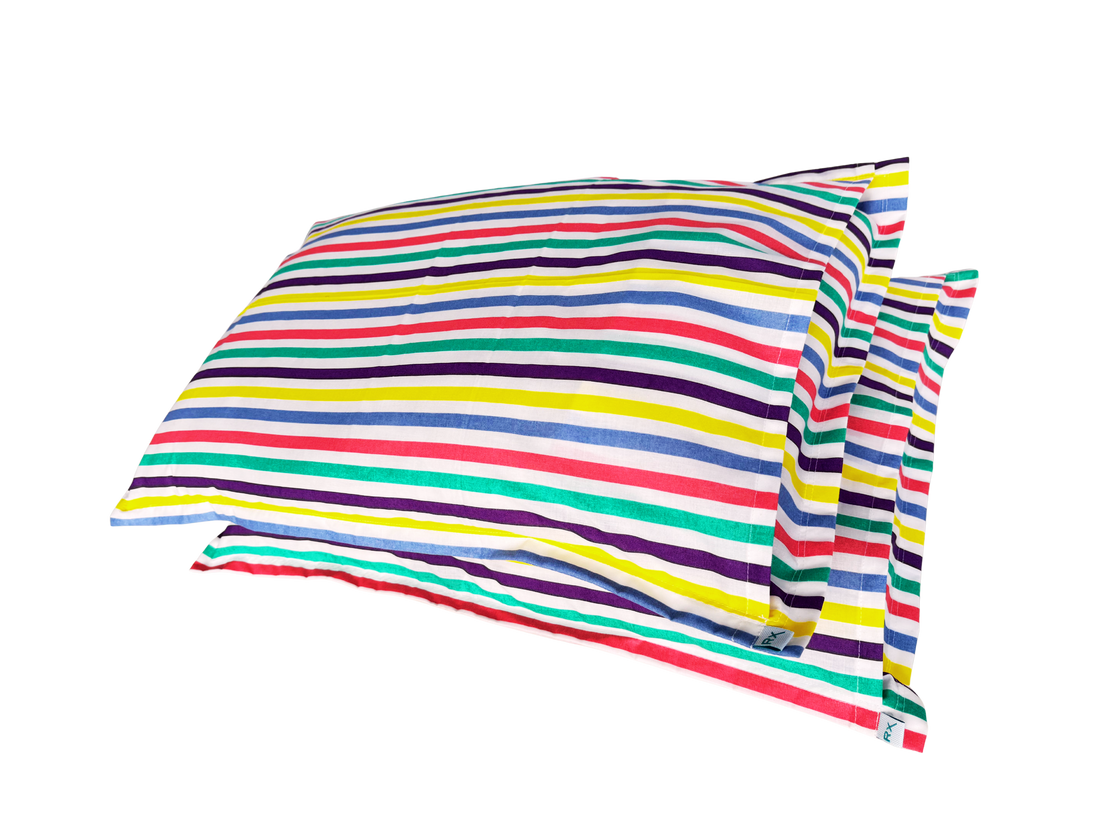Pillow Covers - Multicolour Strips Design - 19 x 28 inches (Pack of 2)