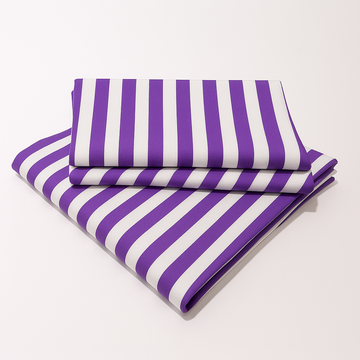 Bedsheets (Pack of 2) Size 58x100 Inch - Light Stripped Purple