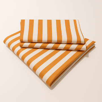 Bedsheets (Pack of 2) Size 58x100 Inch - Light Stripped Yellow