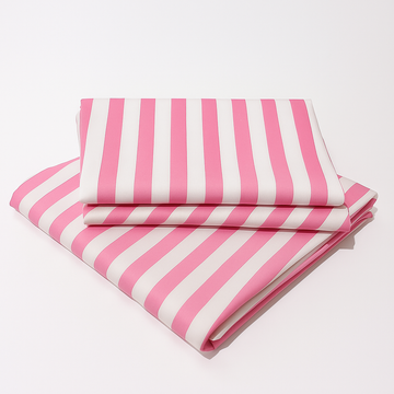 Bedsheets (Pack of 2) Size 58x100 Inch - Light Stripped Pink