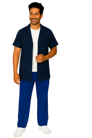 Lab Coat Unisex - Navy Blue