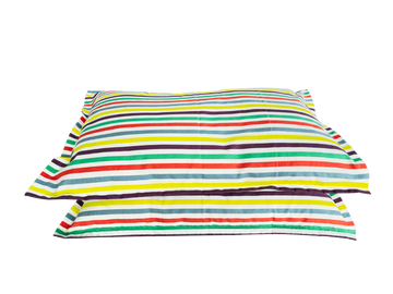Pillow Covers - Multicolour Strips Design - 19 x 28 inches (Pack of 2)