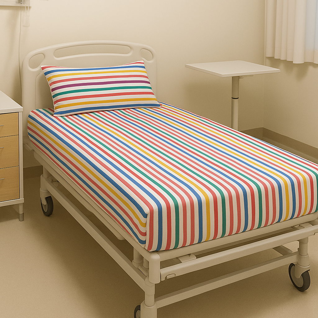 Bedsheets - Multicolor Strips Design - 58 x 98 inches (Pack of 2)