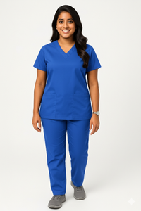 Regular Female Scrub Suit - Royal Blue