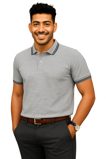 Men's Polo T-Shirt - Grey