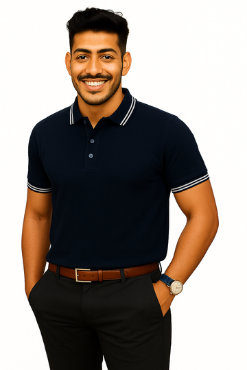 Men's Polo T-Shirt - Navy