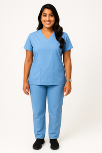 Regular Female Scrub Suit - Light Blue