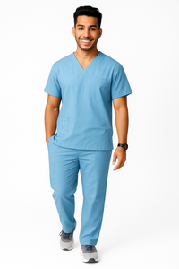 Regular Male Scrub Suit - Light Blue