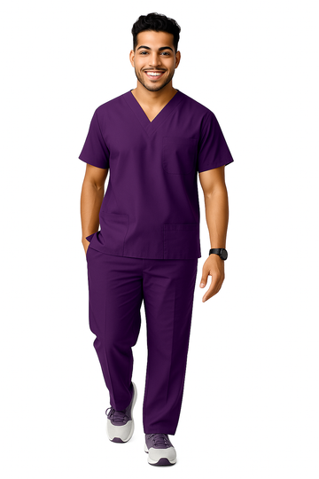 Regular Male Scrub Suit - Purple