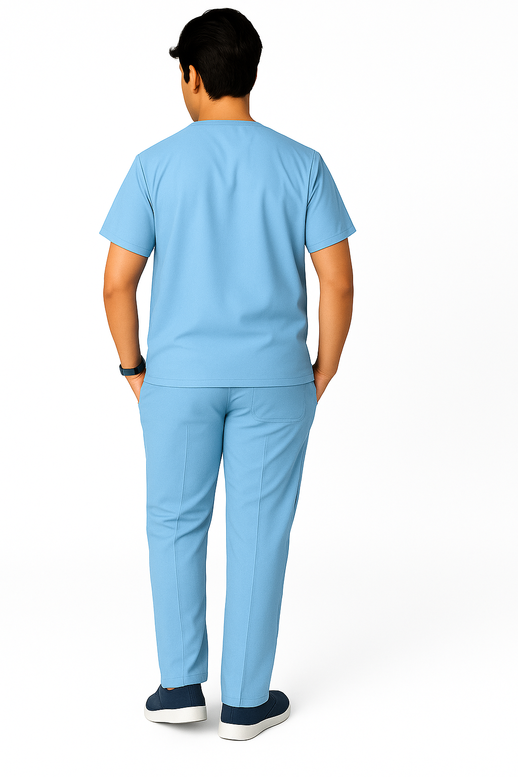 Regular Male Scrub Suit - Light Blue