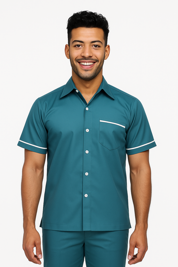 Male Nurse Uniform Shirt Teal