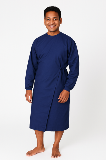 Surgeon Gown With Overlap - Blue