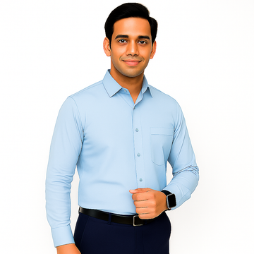 Front Desk Office Shirt Male - Blue