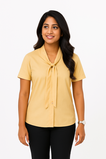 Front Desk Office Shirt Female - Mustard
