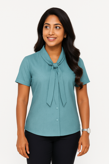 Front Desk Office Shirt Female - Teal