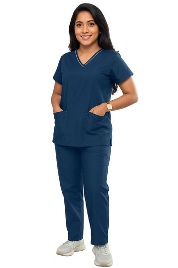 Female Scrub Suits Olive Blue