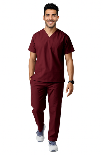 Regular Scrub Male - Dark Mehroon
