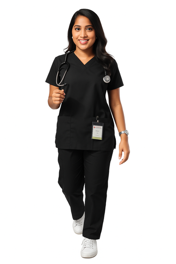Regular Female Scrub - Black