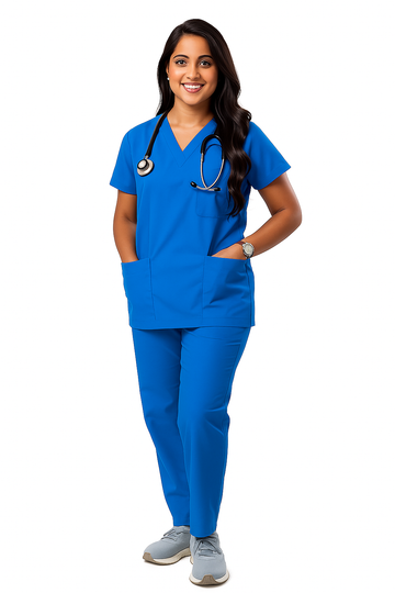 Regular Scrub Female - Bright Blue