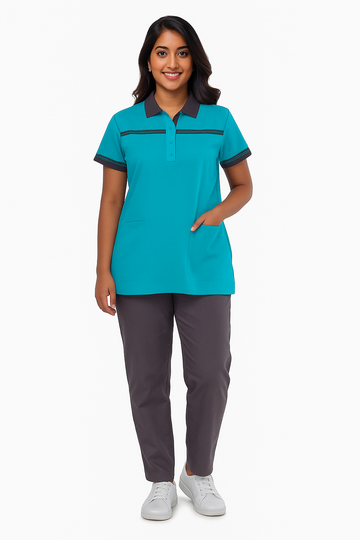 Support Crew Suit Female - Light Teal