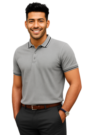 Men's Polo T-Shirt - Grey