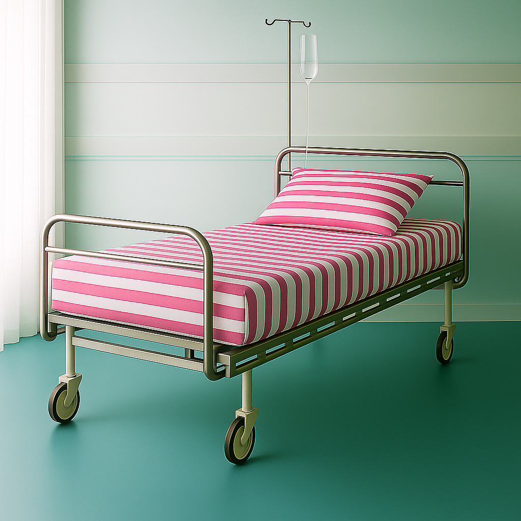 Bedsheets (Pack of 2) Size 58x100 Inch - Light Stripped Pink