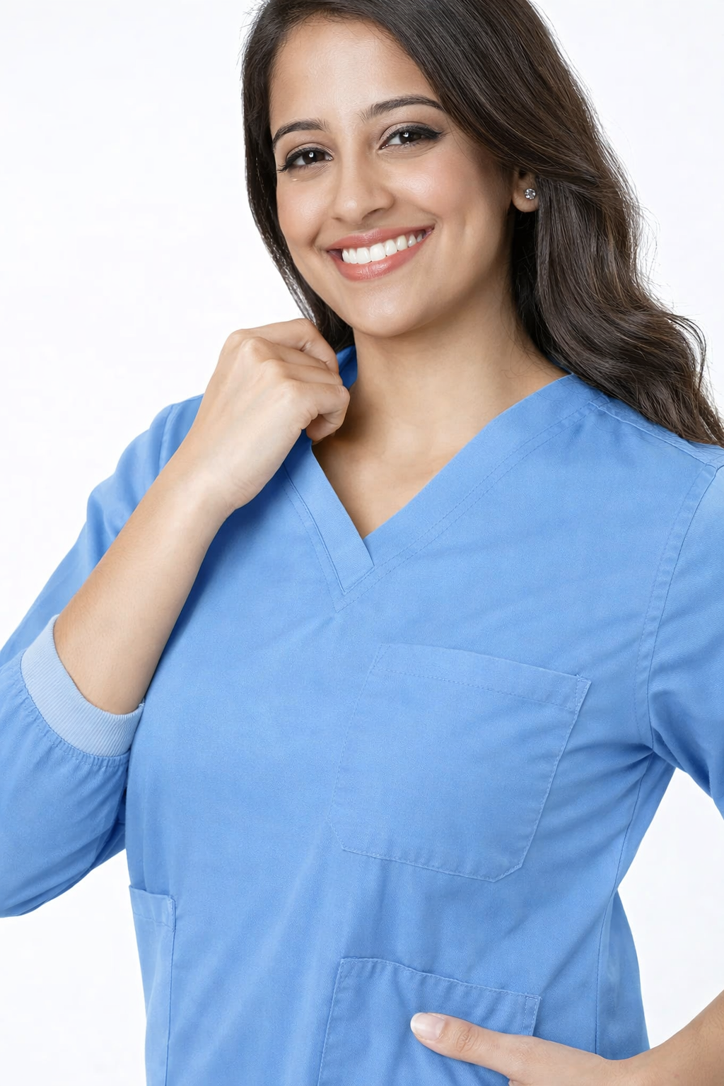 Classic Women's Longsleeves Scrub - Ceil Blue