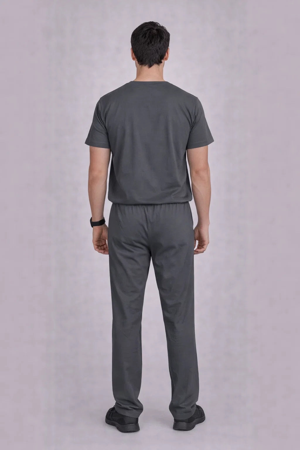 MedFlex Men's V-Neck 4X Stretch Scrubs Type D3 - Steel Grey