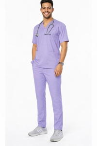 FlexiFit 2-Way Stretch Male Scrub Suit - Lavender