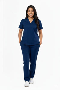 FlexiFit 2-Way Stretch Female Scrub Suit - Navy Blue