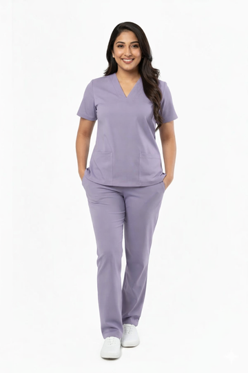 FlexiFit 2-Way Stretch Female Scrub Suit - Lavender