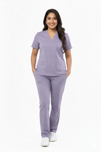 FlexiFit 2-Way Stretch Female Scrub Suit - Lavender
