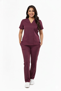 FlexiFit 2-Way Stretch Female Scrub Suit - Muted Wine