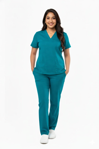 FlexiFit 2-Way Stretch Female Scrub Suit - Teal Blue