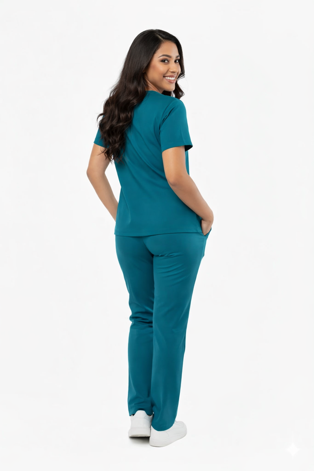 FlexiFit 2-Way Stretch Female Scrub Suit - Teal Blue