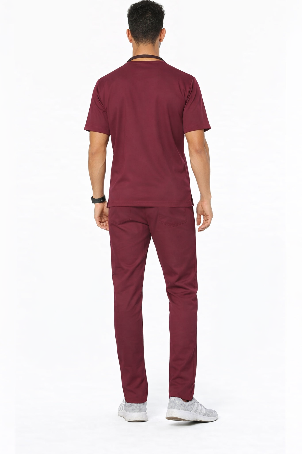 FlexiFit 2-Way Stretch Male Scrub Suit - Muted Wine