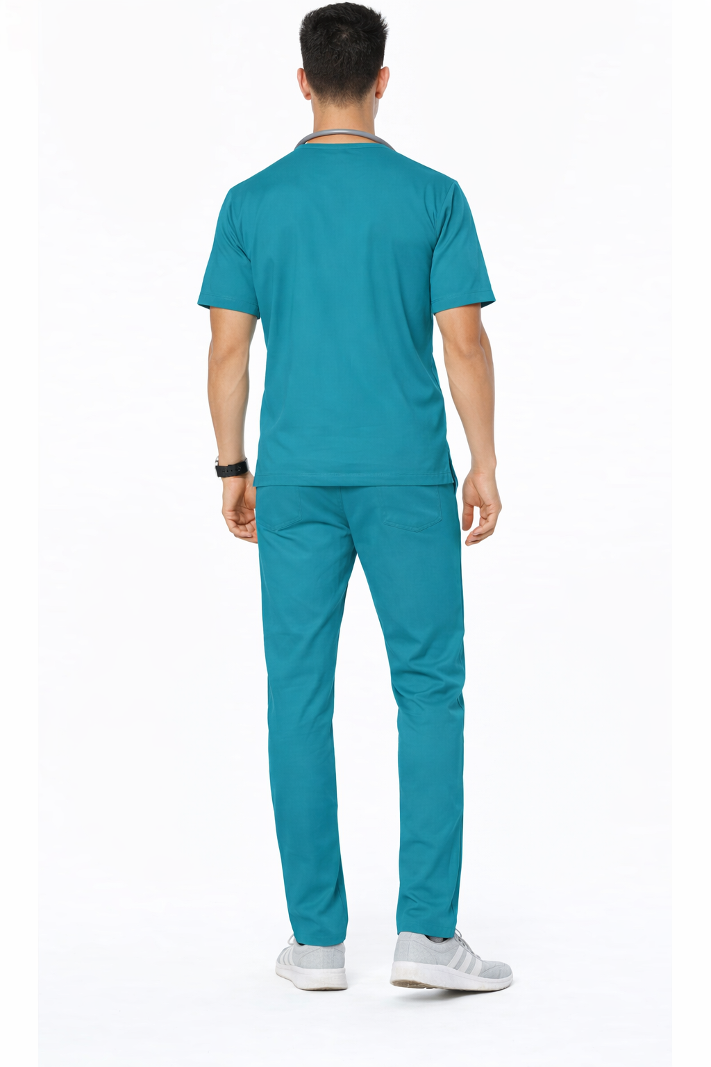 FlexiFit 2-Way Stretch Male Scrub Suit - Teal Blue