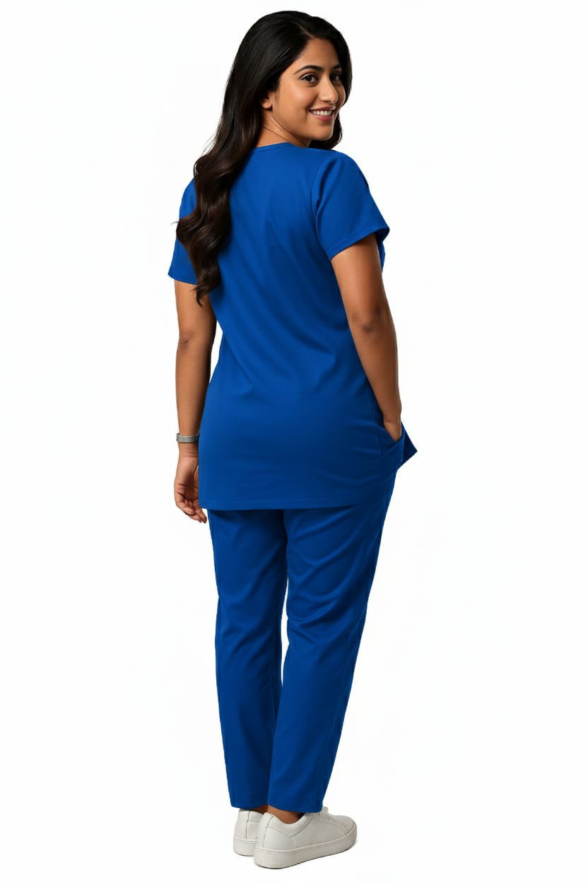 Regular Female Scrub Suit - Royal Blue