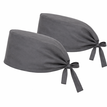 Unisex Scrub Cap (Pack of 2 Pcs) - Graphite Grey