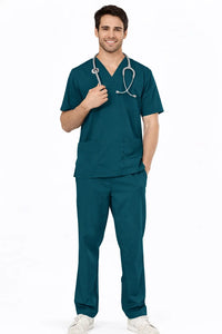 MedFlex Men's V-Neck 4X Stretch Scrubs Type D1 - Surgical Teal