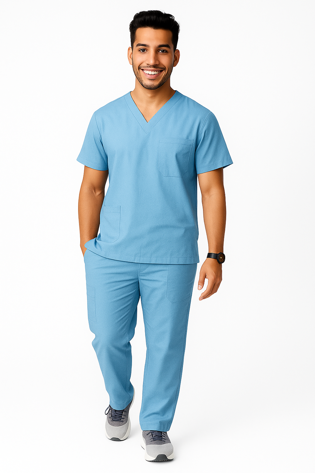 Regular Male Scrub Suit - Light Blue