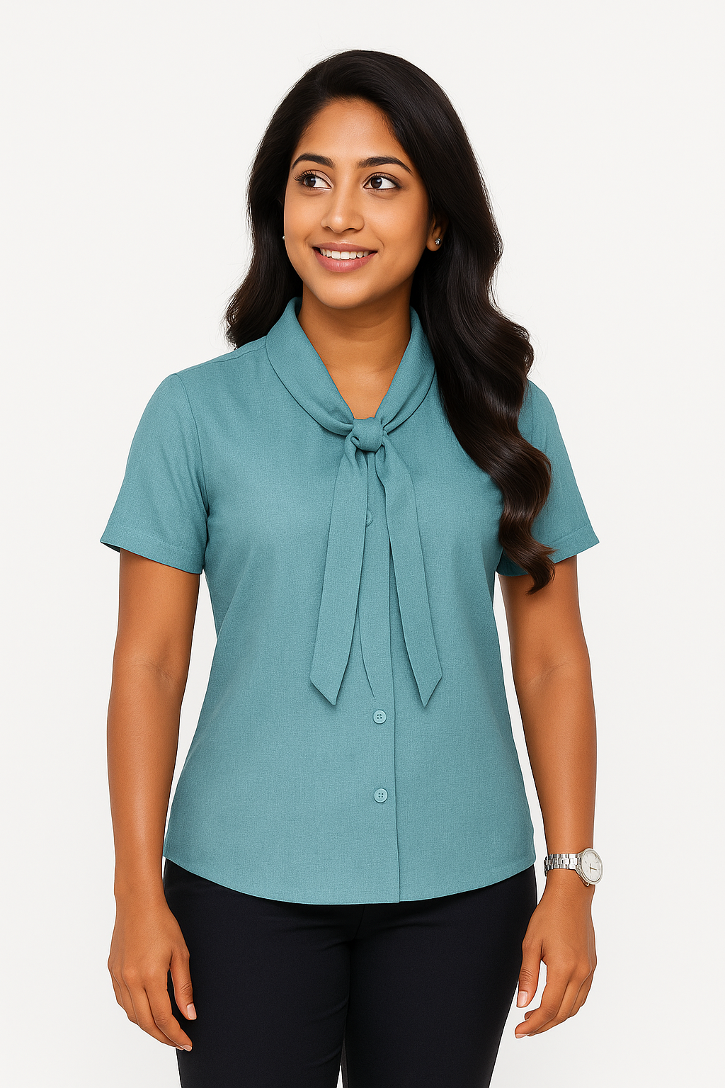 Front Desk Office Shirt Female - Teal