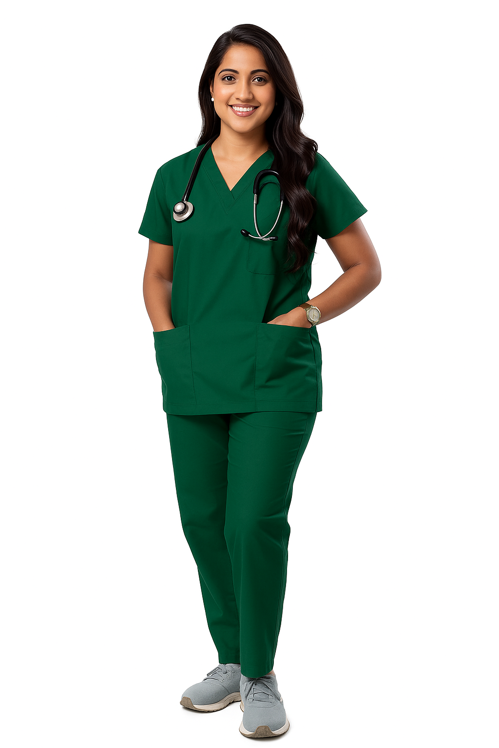 Female Scrub Suits Forest Green