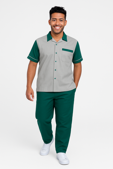 Support Crew Suit Male - Emerald