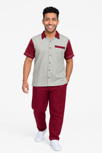 Support Crew Suit Male - Wine