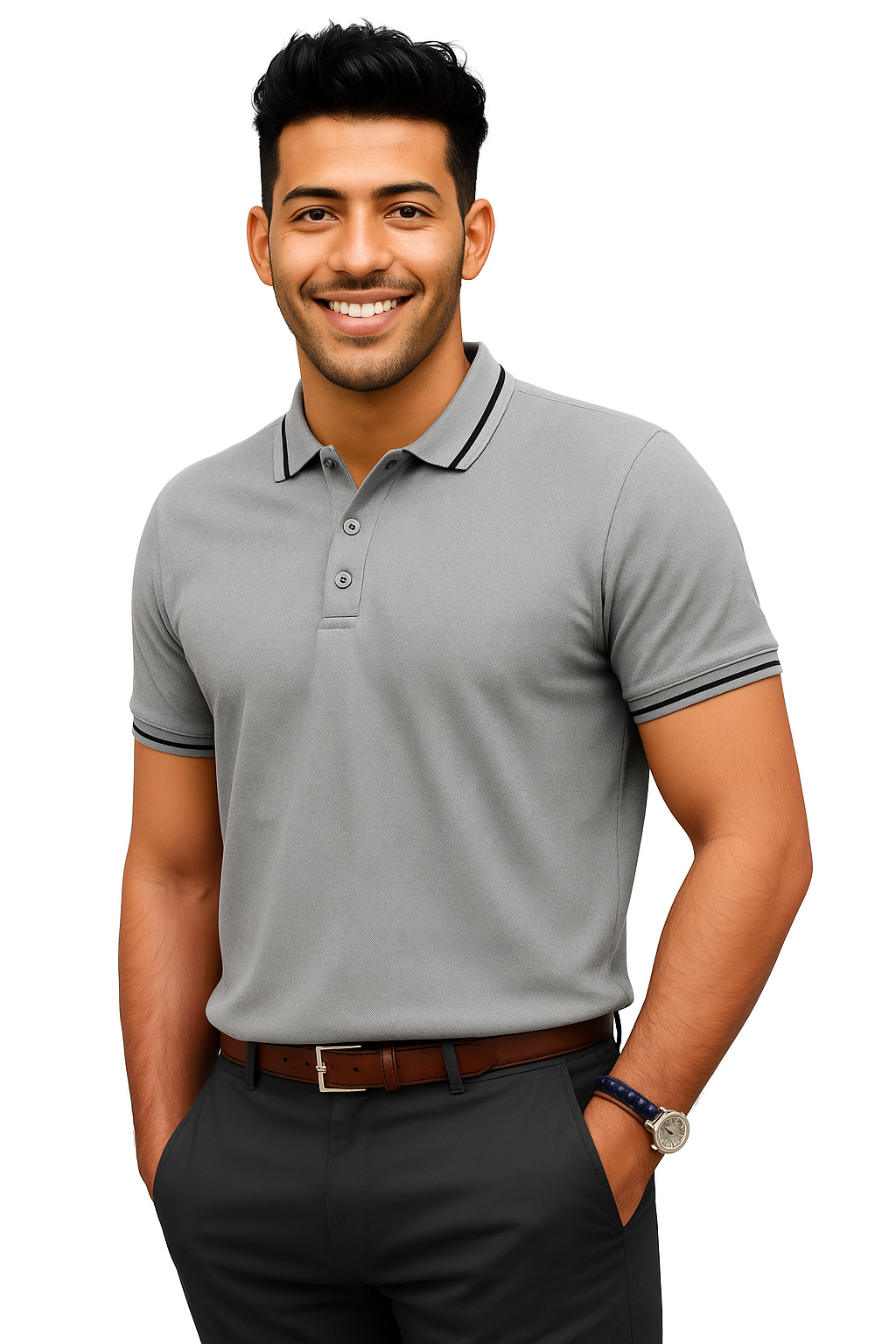 Men's Polo T-Shirt - Grey