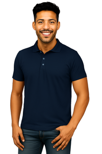 Men's Polyester Polo T-Shirt - True Navy